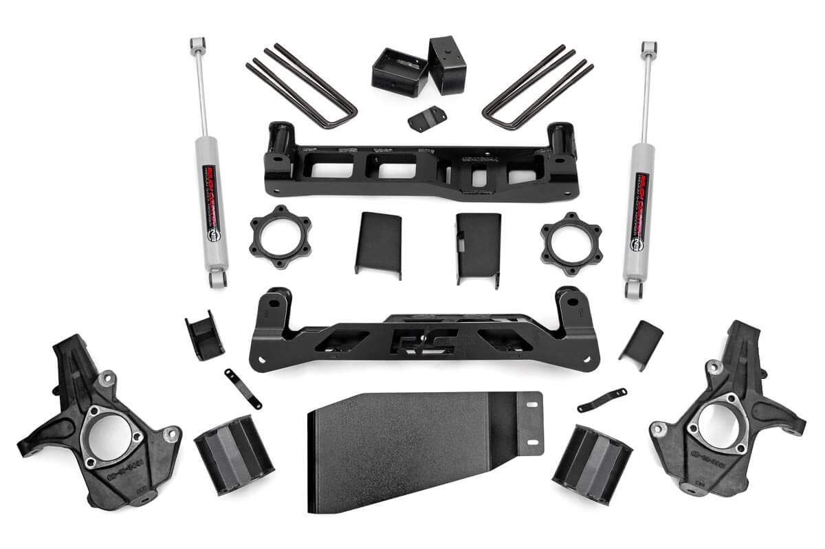 Chevrolet Silverado 1500 Suspension Lift Kit - Rough Country - 5 Inch Lift, N3 Series Shock Absorbers - '07-'13